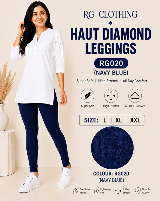 Haut Diamond Leggings - Navy Blue