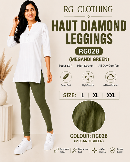 Haut Diamond Leggings - Mehandi Green