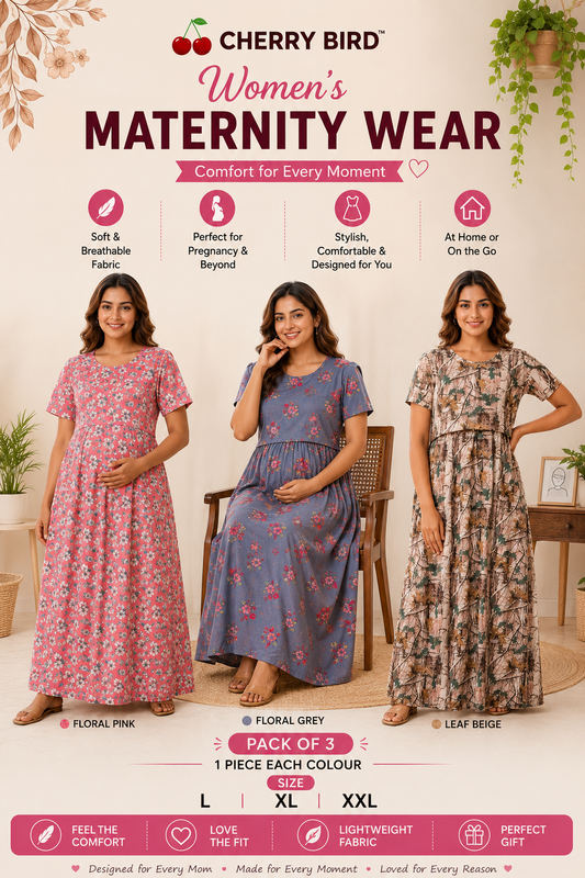 Cherry Bird Women's Maternity Wear - Pack of 3