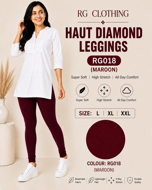 Haut Diamond Leggings - Maroon