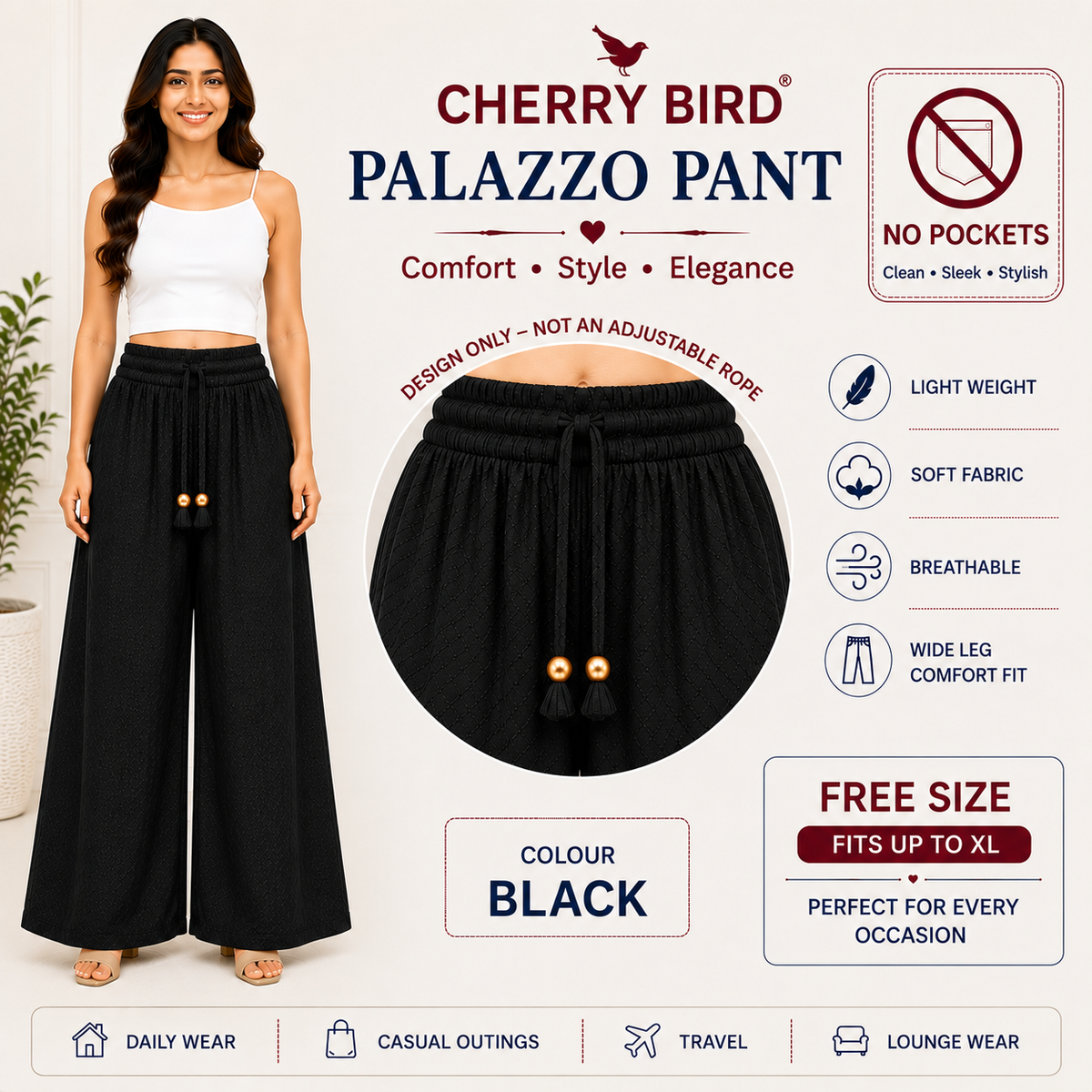 Palazzo - Black
