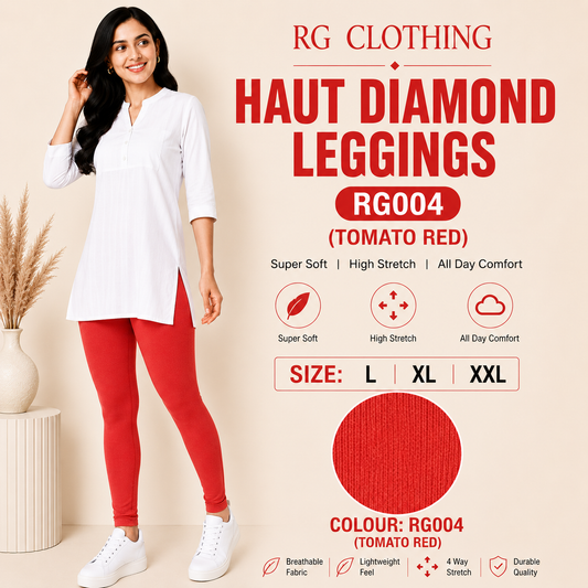 Haut Diamond Leggings - Tomato Red