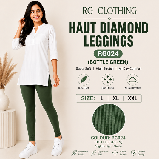 Haut Diamond Leggings - Bottle Green