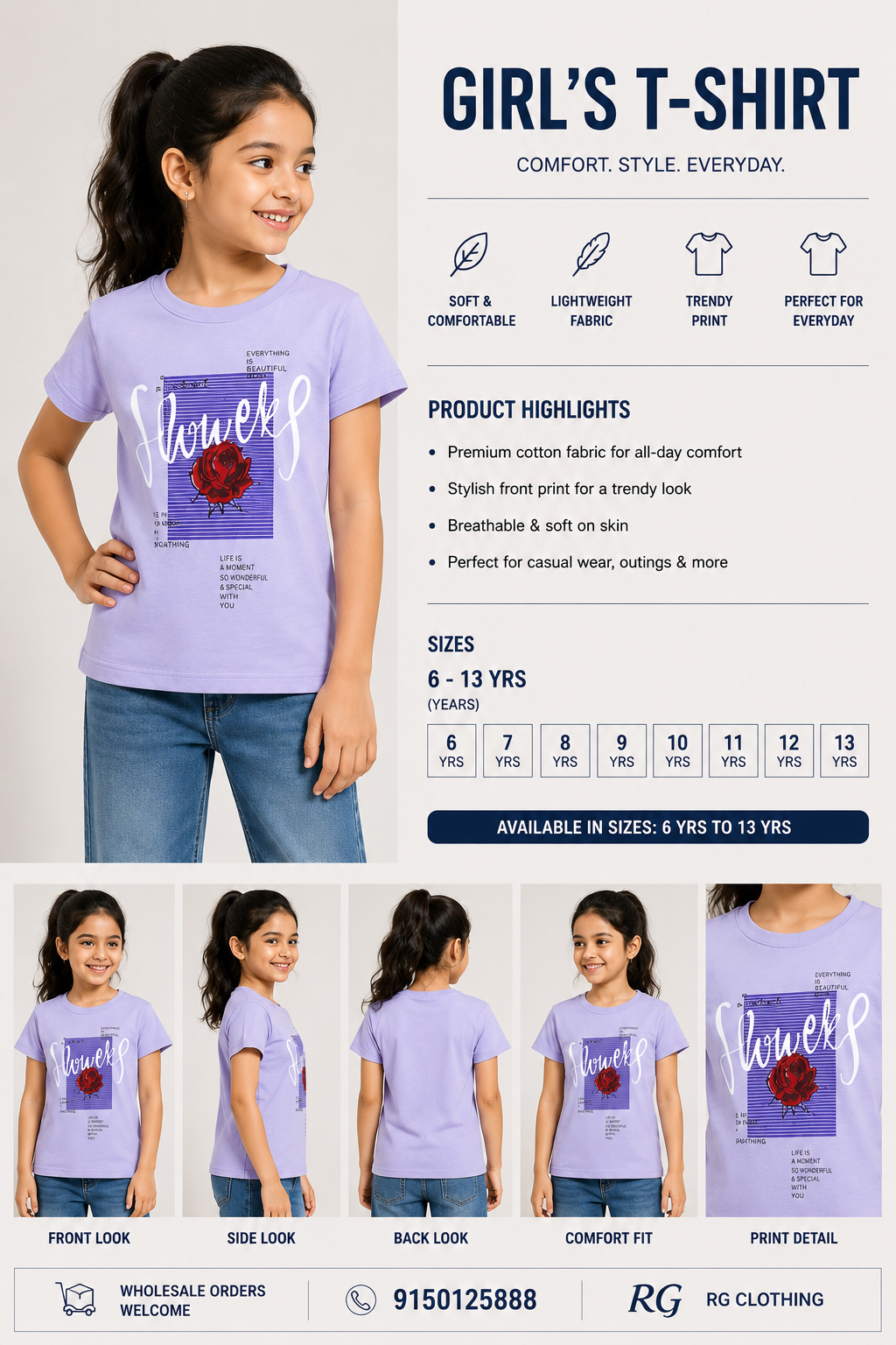 Girls T-Shirt - Everything is Beautiful Print