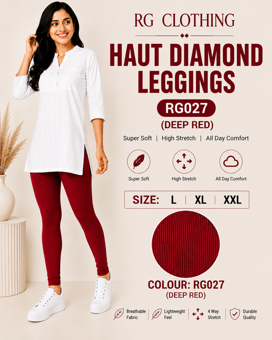 Haut Diamond Leggings - Deep Red