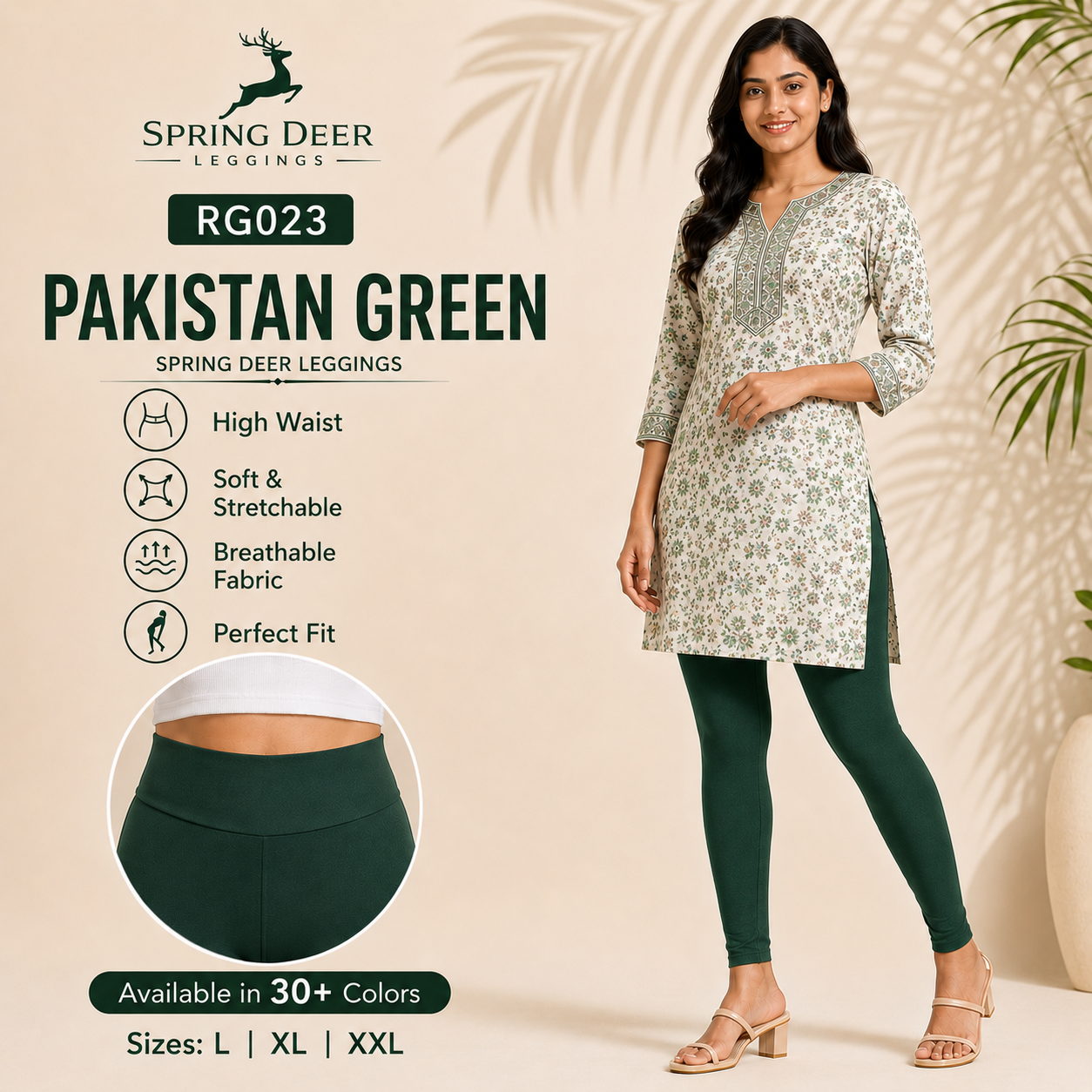 Spring Deer Belt Leggings - RG023