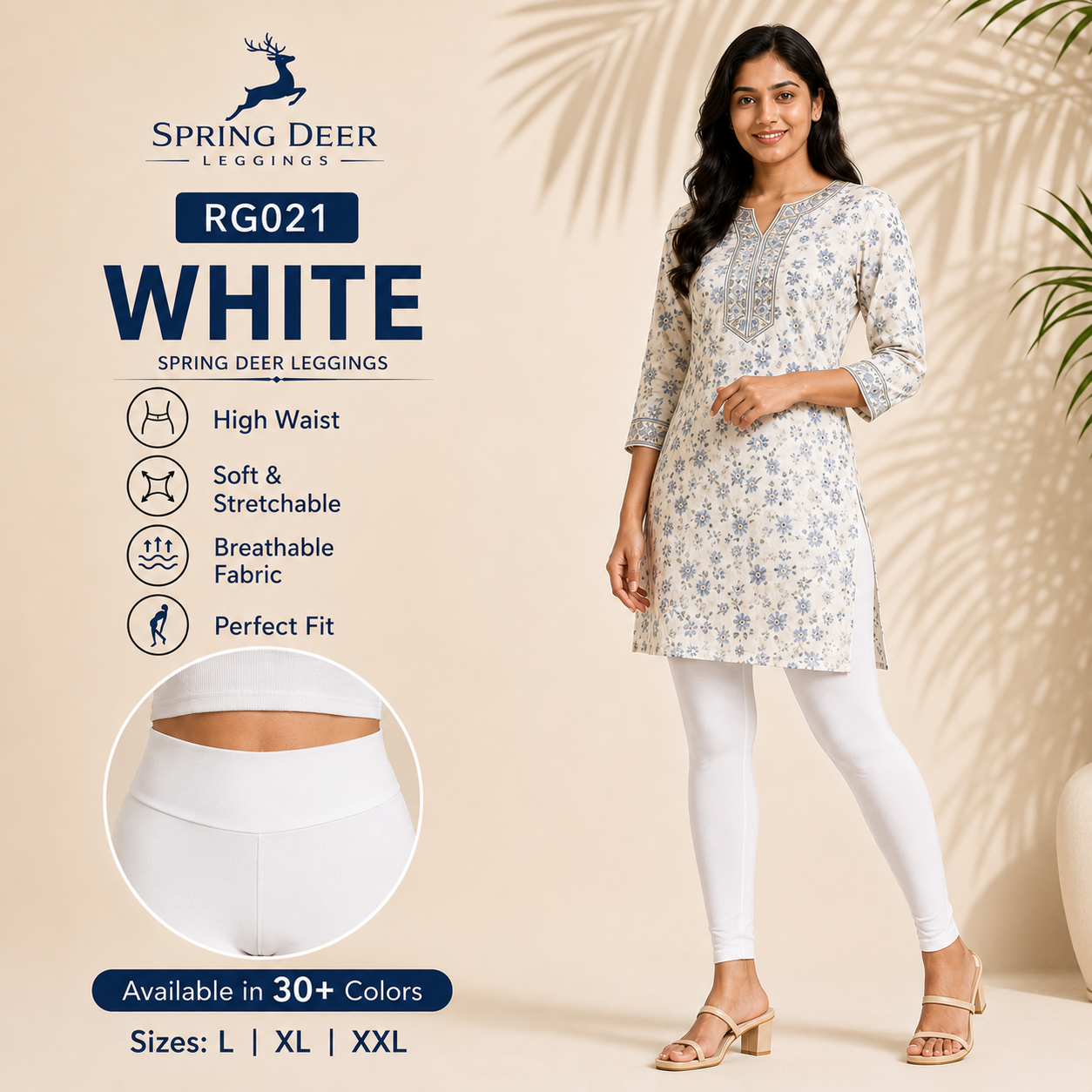 Spring Deer Belt Leggings - RG021