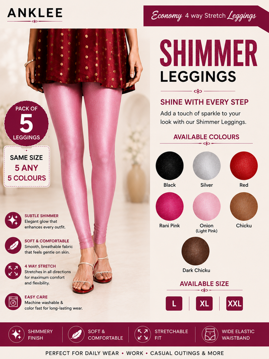 Shimmer Leggings - Pack of 5