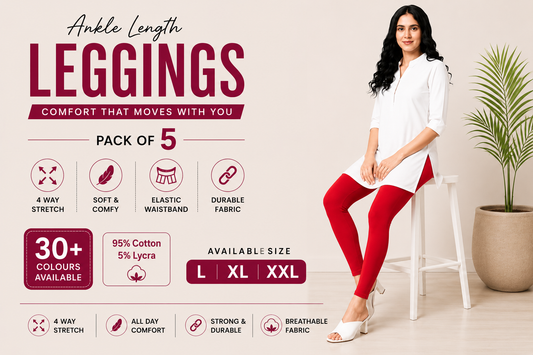 Haut Ankle Leggings - Pack of 5
