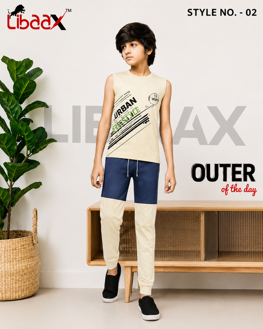 Libaax Boys Sleeveless Pyjama Set